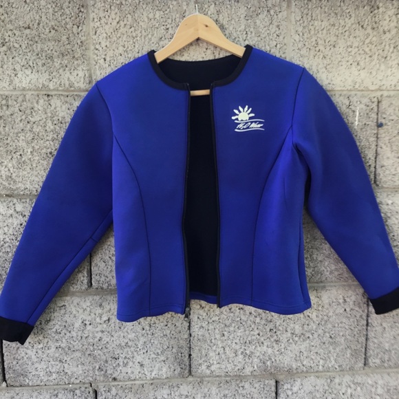 Wet Suit Neoprene Jacket Blue Swimming H2O Wear Size L - Picture 4 of 7